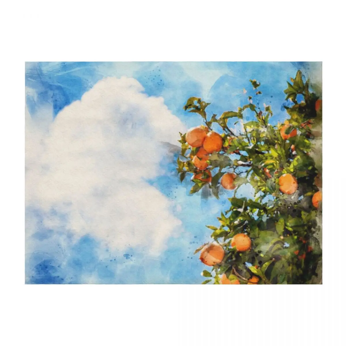 Blue Orange Tree Watercolor Throw Blanket Retros Flannel Fabric for sofa Thermal Blankets
Blue Orange Tree Watercolor Throw Blanket Retros Flannel Fabric for sofa Thermal Blankets