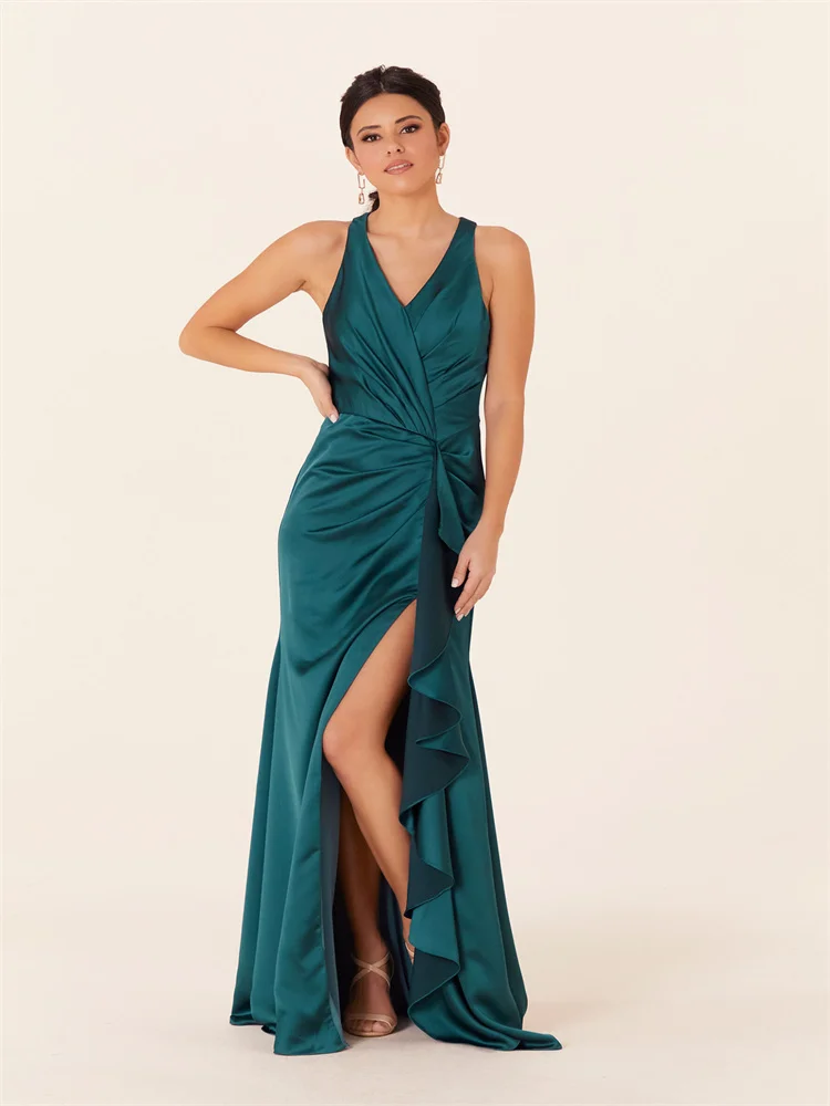 Sheath All Season Elegant Prom Dress Luxury V-Neck Sleeveless Back Zipper Floor Length High Slit Evening Gowns For Women Party
Sheath All Season Elegant Prom Dress Luxury V-Neck Sleeveless Back Zipper Floor Length High Slit Evening Gowns For Women Party