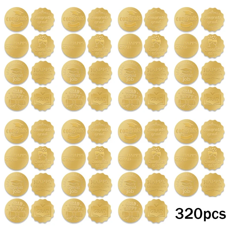 AT82-320PCS Graduation Stickers Set Kit Gold Coin Stickers Set Gold Embossed Graduation Cap And Diploma Seals Stickers For Envel
AT82-320PCS Graduation Stickers Set Kit Gold Coin Stickers Set Gold Embossed Graduation Cap And Diploma Seals Stickers For Envel