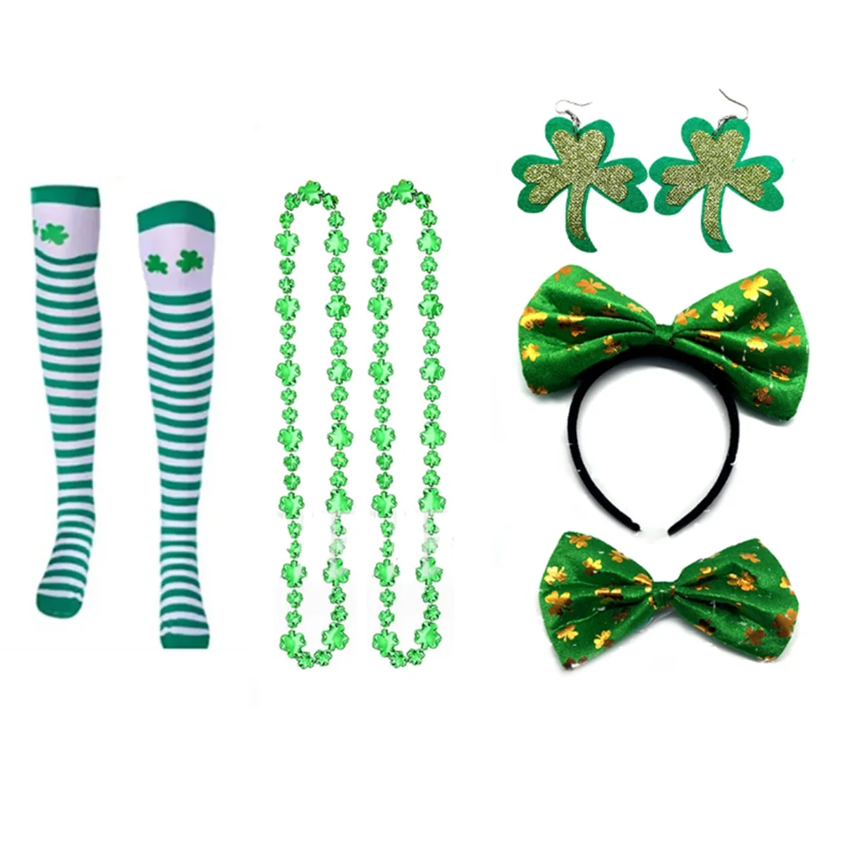 ABP-St. Patrick's Day Costume Accessories Set Bow-Knot Hairband Socks Earrings Cosplay for Party Atmosphere Decor Supplies
ABP-St. Patrick's Day Costume Accessories Set Bow-Knot Hairband Socks Earrings Cosplay for Party Atmosphere Decor Supplies