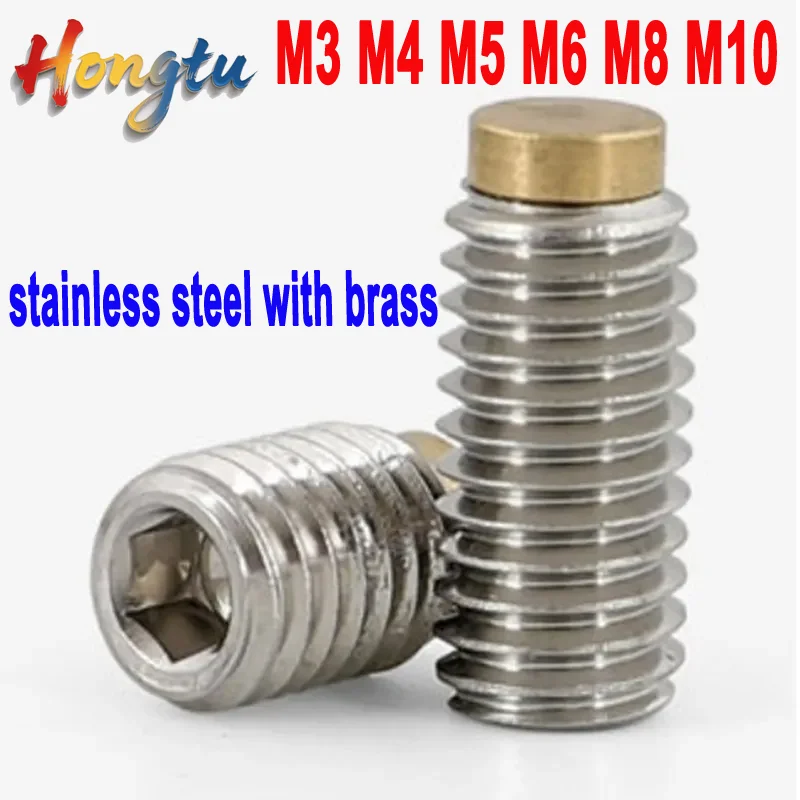 Hongtu 5-10pcs m3 m4 m5 m6 m8 m10 stainless steel with brass tip point headness grub set screw A2
Hongtu 5-10pcs m3 m4 m5 m6 m8 m10 stainless steel with brass tip point headness grub set screw A2