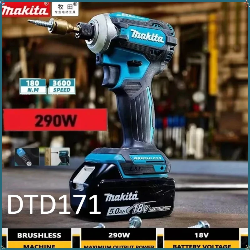 Makita DTD171 Power Tool Impact Driver Cordless Brushless Electric Screwdriver Rechargable Drill Driver
Makita DTD171 Power Tool Impact Driver Cordless Brushless Electric Screwdriver Rechargable Drill Driver