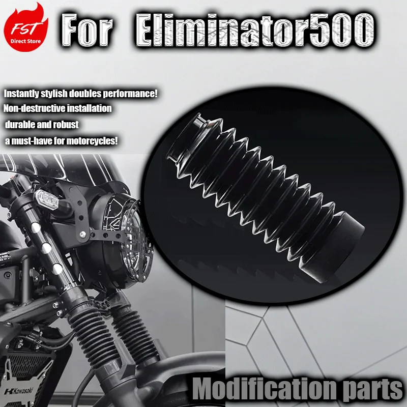 For Eliminator 500 Modified Front Shock Absorber Sleeve Protector, Front Fork Thickening, Blackened Shock Absorber Decoration
For Eliminator 500 Modified Front Shock Absorber Sleeve Protector, Front Fork Thickening, Blackened Shock Absorber Decoration