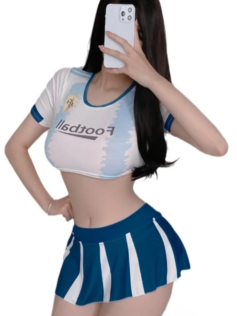 Fashion Skirts Set Blue Sweet Korean T Shirt Short Sleeve Split Cheerleading Student Sexy Cosplay Anime Dance Set 2026 New K6EI
Fashion Skirts Set Blue Sweet Korean T Shirt Short Sleeve Split Cheerleading Student Sexy Cosplay Anime Dance Set 2026 New K6EI