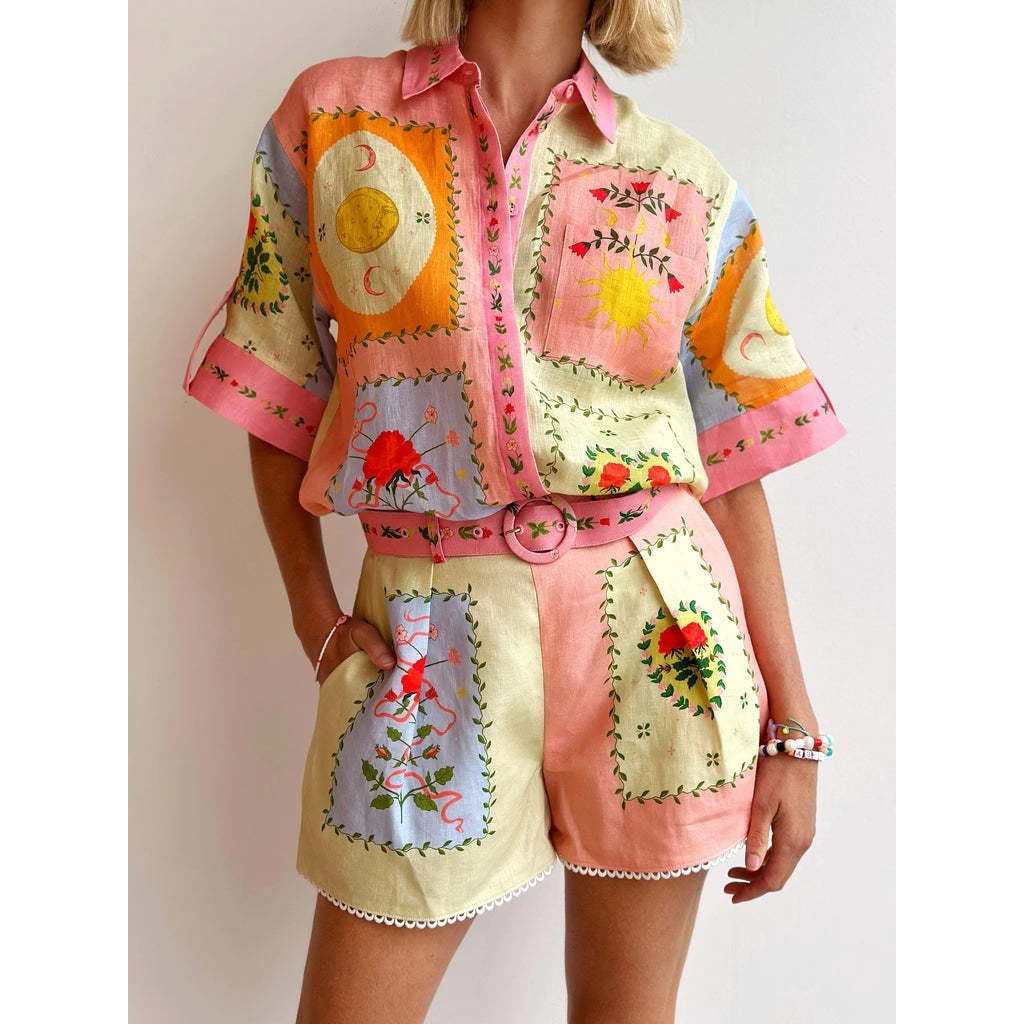 Casual Linen Shirt Shorts Set Elegant Spring 2025 Women's High Waist Seven/Nine Pants Brand Unbranded Component Content
Casual Linen Shirt Shorts Set Elegant Spring 2025 Women's High Waist Seven/Nine Pants Brand Unbranded Component Content