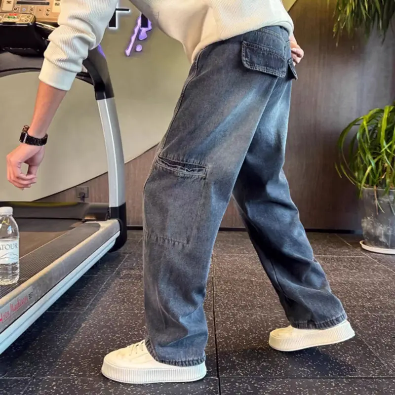 Retro Straight Leg Men's Jeans Spring Autumn New Style Casual Loose Fit Long Trousers Trendy Knife Pants Youth Fashion
Retro Straight Leg Men's Jeans Spring Autumn New Style Casual Loose Fit Long Trousers Trendy Knife Pants Youth Fashion