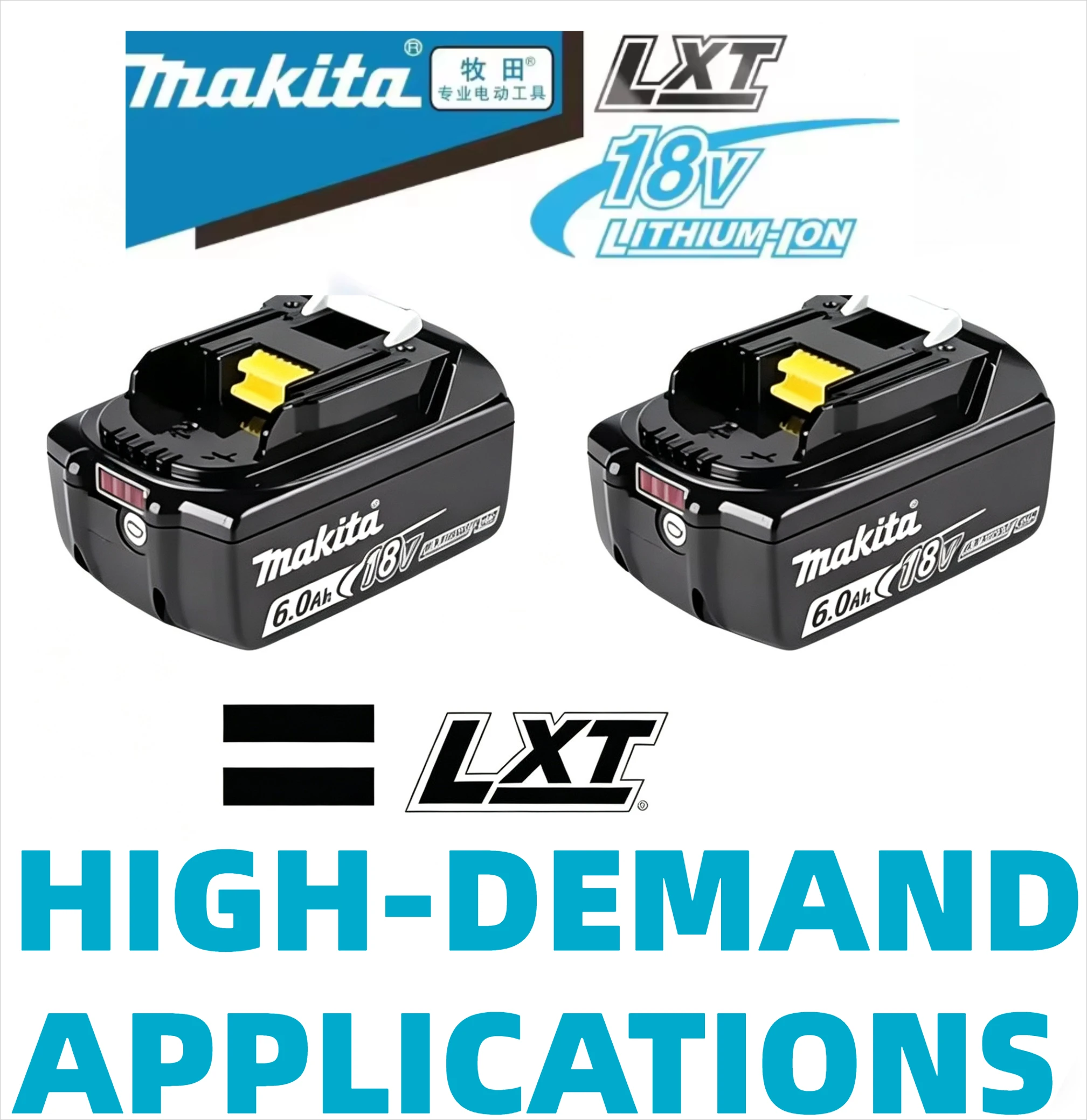 Makita 18V battery charger 6.0Ah 5.0Ah rechargeable battery, replacing Makita BL1830B L1840B L1850B L1860B,power tool battery
Makita 18V battery charger 6.0Ah 5.0Ah rechargeable battery, replacing Makita BL1830B L1840B L1850B L1860B,power tool battery