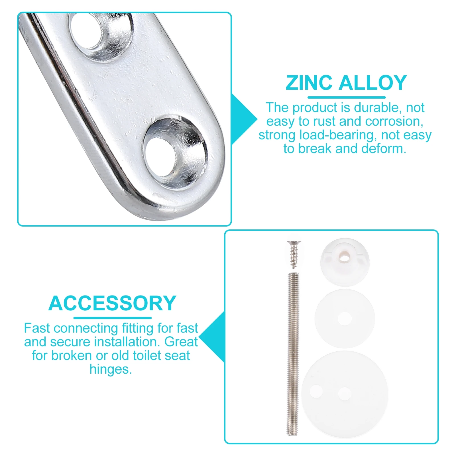 Universal Seat Lid Hinge Replacement Fixing Fitting Durable Zinc Alloy Corrosion Resistant Strong Load Bearing Fast Installation
Universal Seat Lid Hinge Replacement Fixing Fitting Durable Zinc Alloy Corrosion Resistant Strong Load Bearing Fast Installation