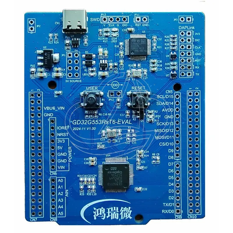 GD32G553Rx High-performance MCU Core Board, Built-in DAPLINK, Compatible with Arduino
GD32G553Rx High-performance MCU Core Board, Built-in DAPLINK, Compatible with Arduino