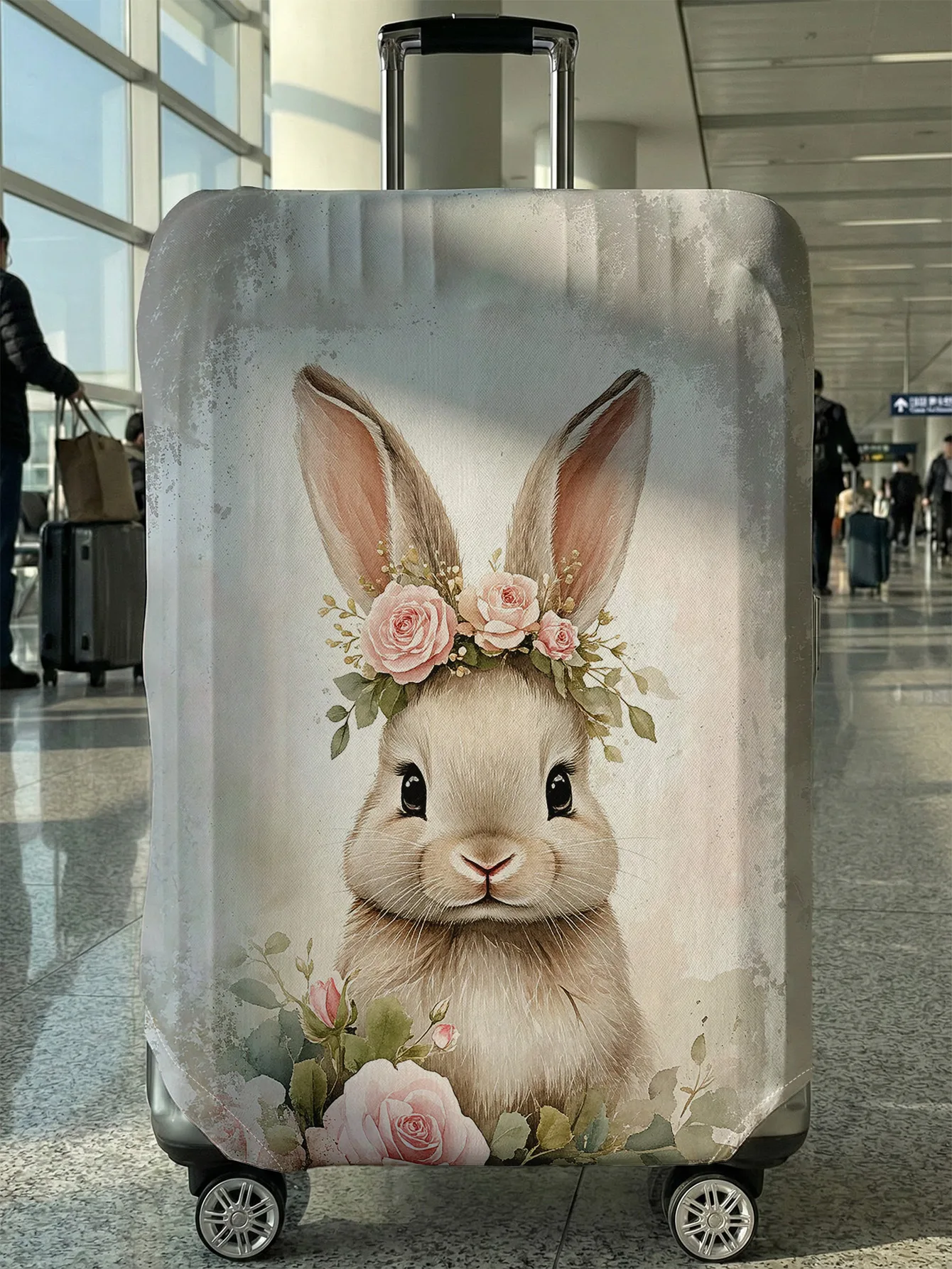 Wreath Rabbit Rose Luggage Protective Cover, suitable for 18-32 inch luggage covers, luggage handle gloves, travel accessories
Wreath Rabbit Rose Luggage Protective Cover, suitable for 18-32 inch luggage covers, luggage handle gloves, travel accessories