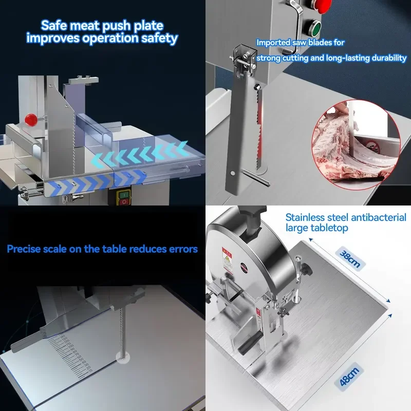 SFW Certificate Commercial Kitchen Electric Frozen Fish Frozen Meat Saw Blade Cutter Frozen Food Processor Adjustable
SFW Certificate Commercial Kitchen Electric Frozen Fish Frozen Meat Saw Blade Cutter Frozen Food Processor Adjustable