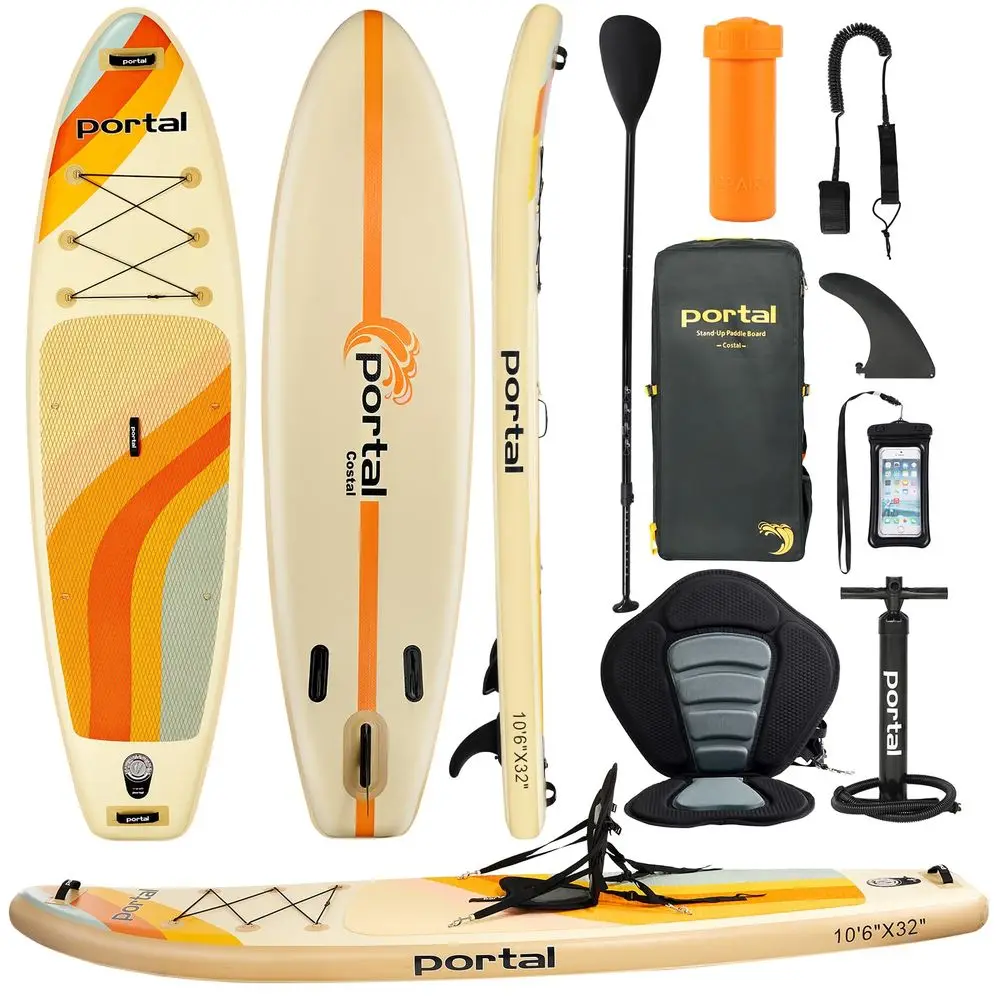 SUP Inflatable Paddle Board for Adults 106 Stand Up Paddleboard,NonSlip Deck Blow up Paddle Boards with Adjustable Paddle, Carr
SUP Inflatable Paddle Board for Adults 106 Stand Up Paddleboard,NonSlip Deck Blow up Paddle Boards with Adjustable Paddle, Carr