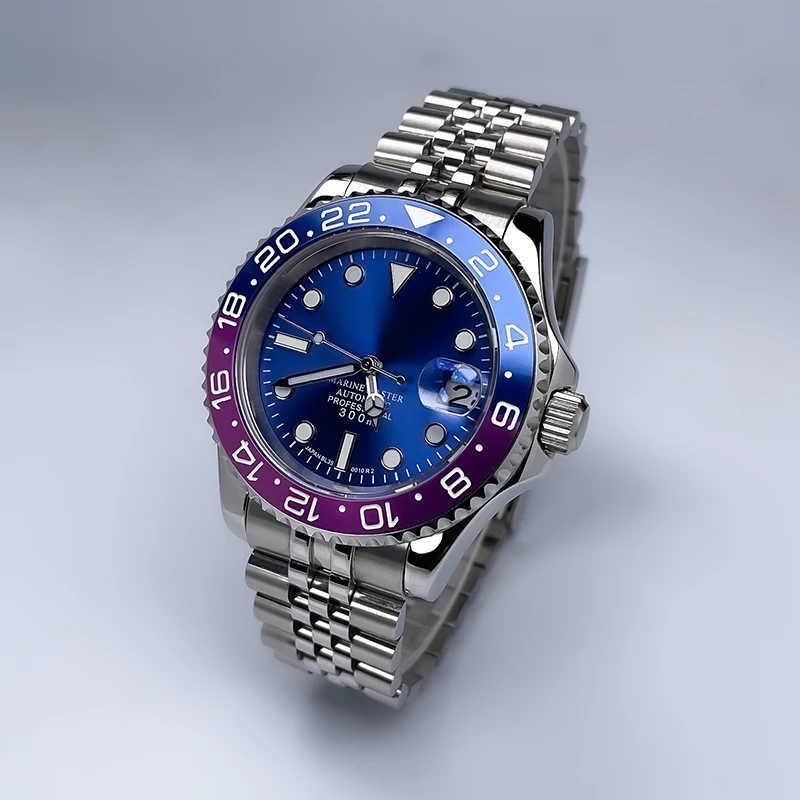 40MM Automatic Mechanical Men's Watch - Sapphire Glass YM Two-Way Rotating Bezel, Luminous Dial, NH35 Movement & Five Bead Strap
40MM Automatic Mechanical Men's Watch - Sapphire Glass YM Two-Way Rotating Bezel, Luminous Dial, NH35 Movement & Five Bead Strap