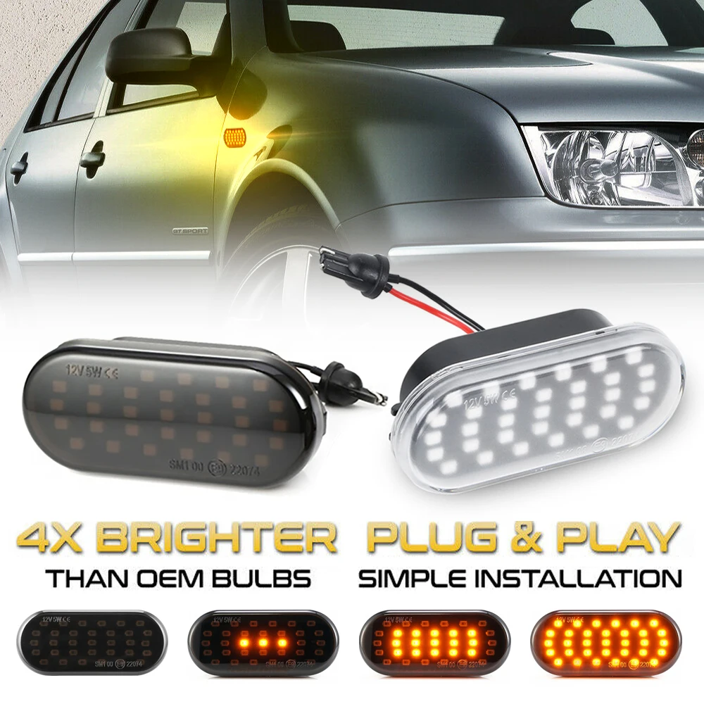 2 шт., Светодиодные поворотники для VW T5 Jetta Bora Caddy Amarok Rabbit 4 Sharan 1 Vento
2 шт., Светодиодные поворотники для VW T5 Jetta Bora Caddy Amarok Rabbit 4 Sharan 1 Vento