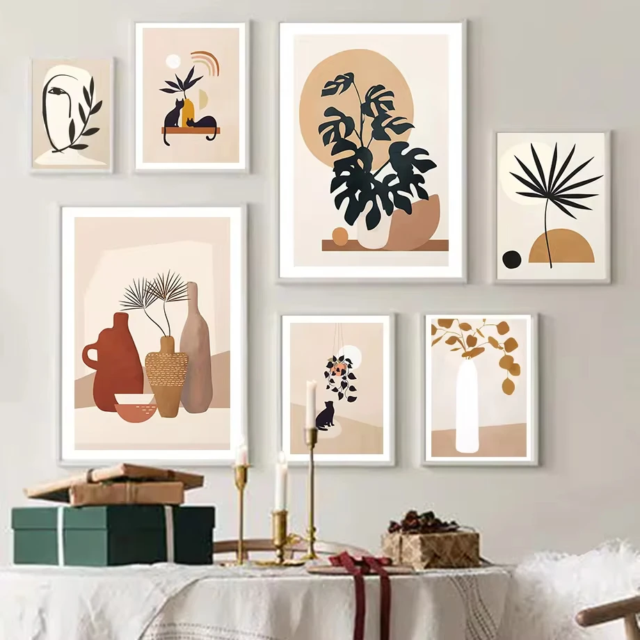 Boho Monstera Vase Cat Woman Bedroom Abstract Posters Wall Art Pictures Nordic Living Room Decor Prints Canvas Painting
Boho Monstera Vase Cat Woman Bedroom Abstract Posters Wall Art Pictures Nordic Living Room Decor Prints Canvas Painting