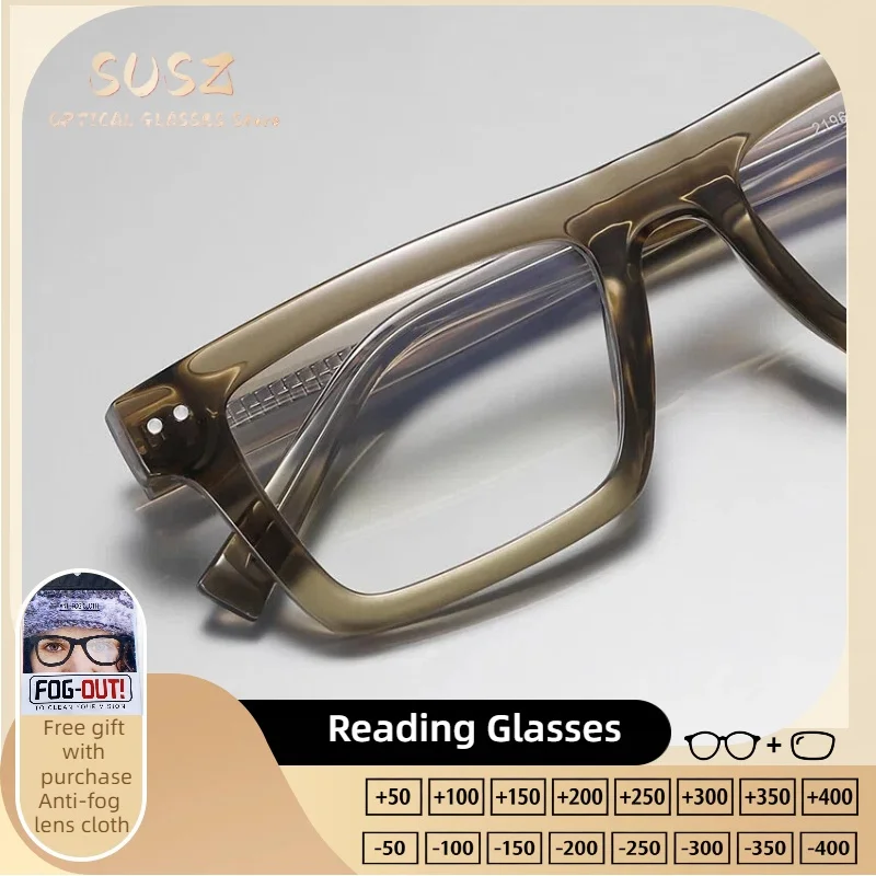 SUSZ Small Frame Square Reading Glasses Anti Blue Ray and Photochromic Myopia Eyewear Progressive Prescription Optical Glasses
SUSZ Small Frame Square Reading Glasses Anti Blue Ray and Photochromic Myopia Eyewear Progressive Prescription Optical Glasses