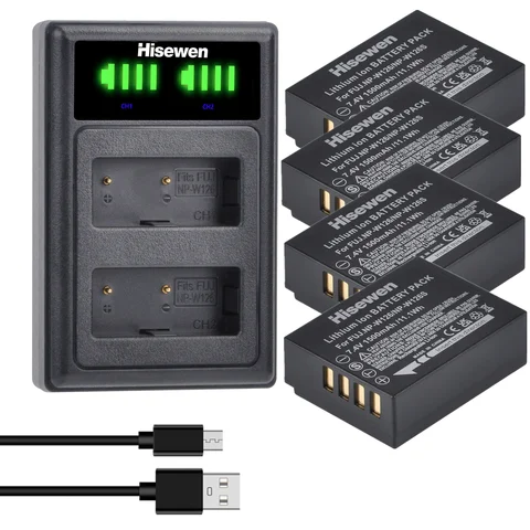 1500mAh NP W126 NPW126 W126S NP-W126 batteria con LED USB doppio caricatore per Fujifilm Fuji X-Pro1 XPro2 X-T1 X-T20 XS10 XT100 X-A5