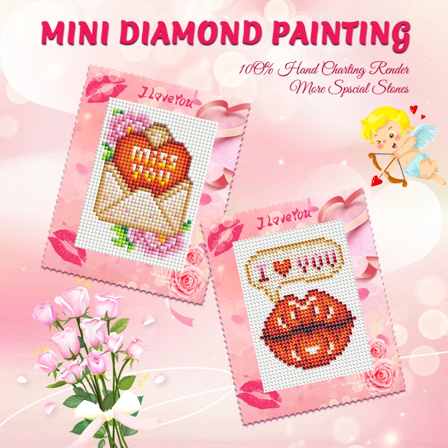 Ever Moment Mini Diamond Painting Kit Love Themed Small Size Mosaic Art 12pcs/set DIY Valentine's Day Gift MP004
Ever Moment Mini Diamond Painting Kit Love Themed Small Size Mosaic Art 12pcs/set DIY Valentine's Day Gift MP004