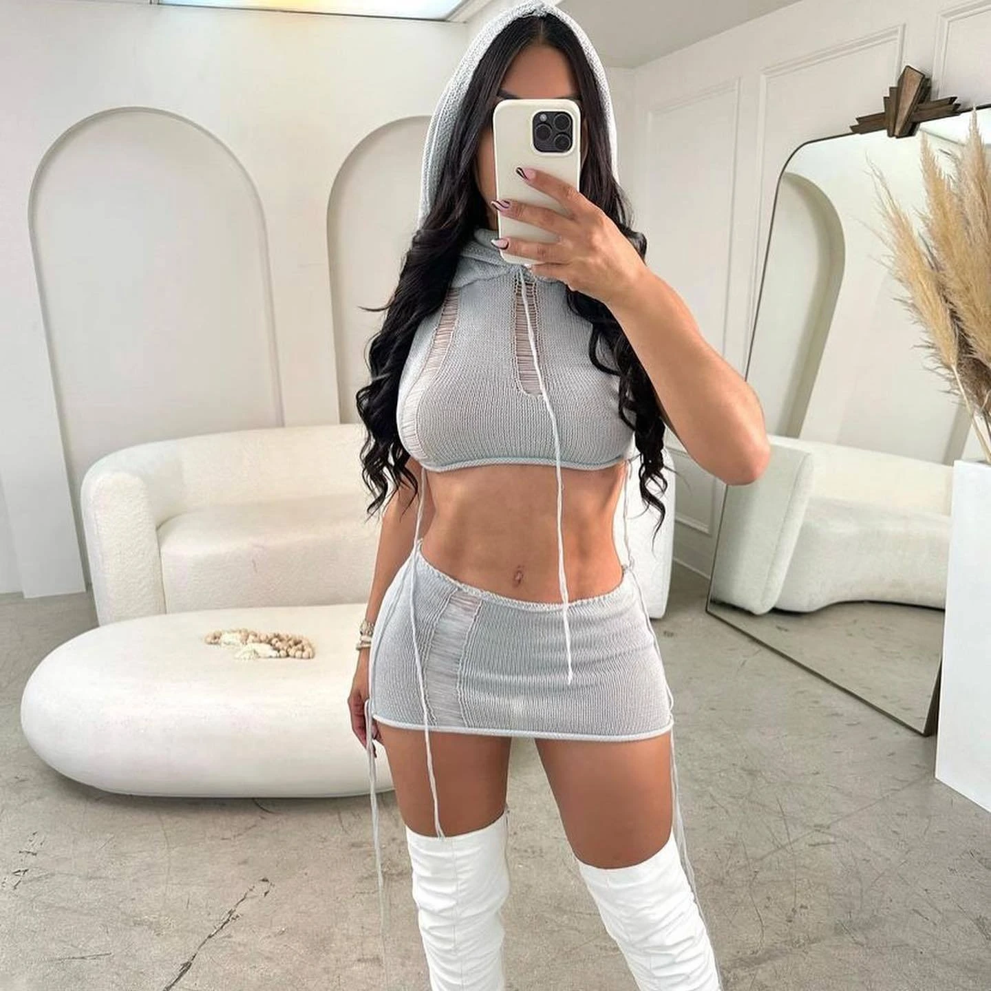 Two Piece Sets Women Skirt Set Hooded Dress Sets Sexy Knitted Tops Short Skirts Wrap Hip A Line High Waist Y2k Streetwear 2025
Two Piece Sets Women Skirt Set Hooded Dress Sets Sexy Knitted Tops Short Skirts Wrap Hip A Line High Waist Y2k Streetwear 2025