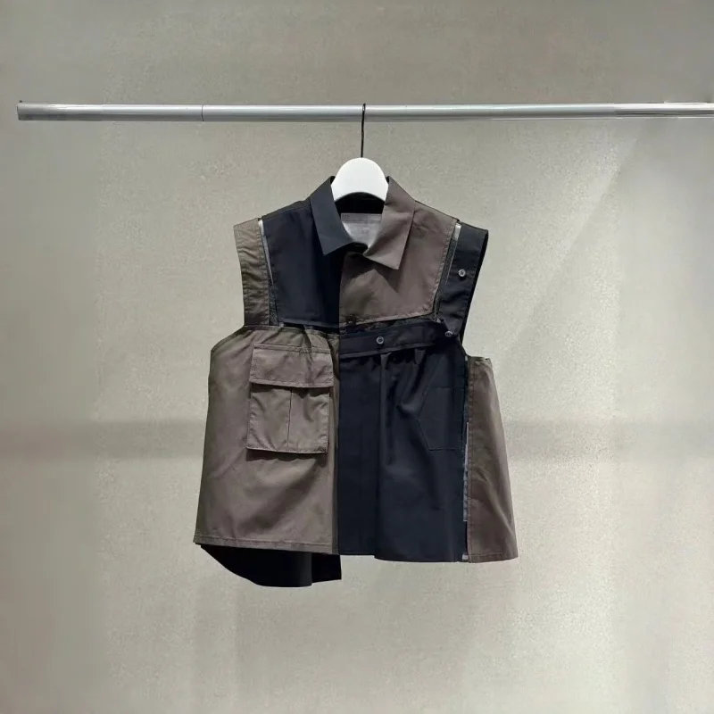 Casual Style Patchwork Color Block Workwear Style Vest Collarless Sleeveless Top for Women Breathable Cotton Polyester Blend
Casual Style Patchwork Color Block Workwear Style Vest Collarless Sleeveless Top for Women Breathable Cotton Polyester Blend