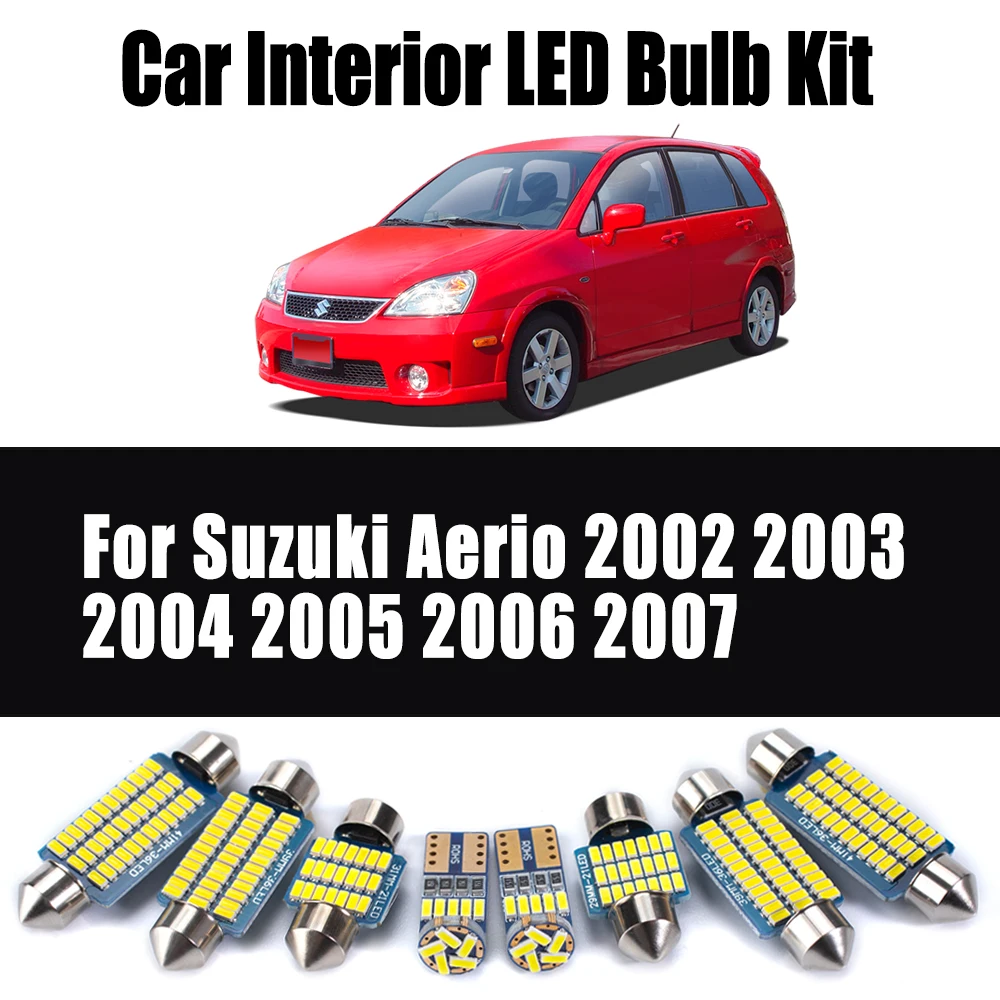 10Pcs Canbus LED Interior Map Dome Trunk Light Reading Bulbs Kit For Suzuki Aerio 2002 2003 2004 2005 2006 2007 Car Accessories
10Pcs Canbus LED Interior Map Dome Trunk Light Reading Bulbs Kit For Suzuki Aerio 2002 2003 2004 2005 2006 2007 Car Accessories