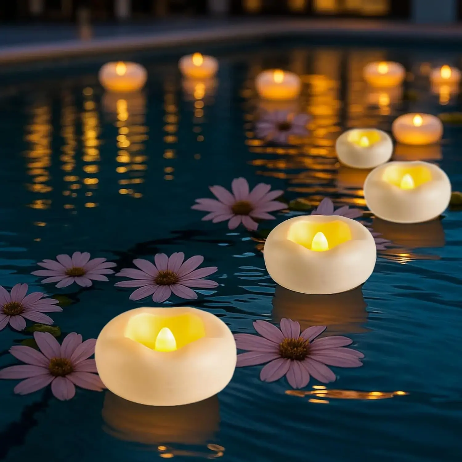 Floating Candles, Water-Activated 2.3" Flameless LED Candle 150+ Hours Waterproof Plastic White Battery Operated Candle
Floating Candles, Water-Activated 2.3" Flameless LED Candle 150+ Hours Waterproof Plastic White Battery Operated Candle
