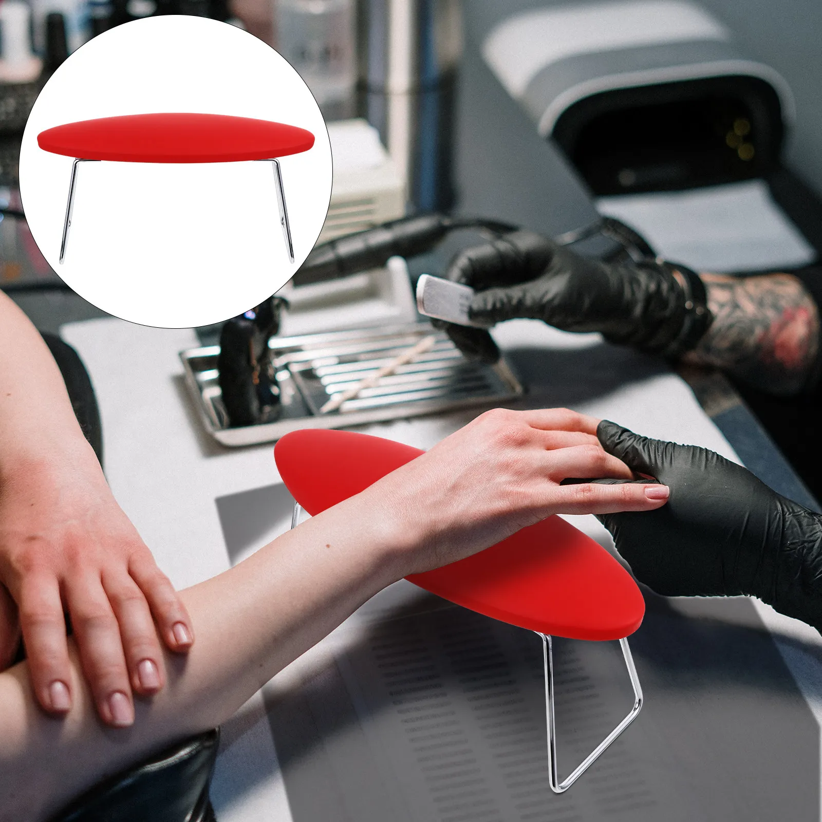 1Pcs Stainless Steel Nail Arm Rest with Microfiber Hand Support Cushion for Manicurists Professional Nail Art Table Tool
1Pcs Stainless Steel Nail Arm Rest with Microfiber Hand Support Cushion for Manicurists Professional Nail Art Table Tool