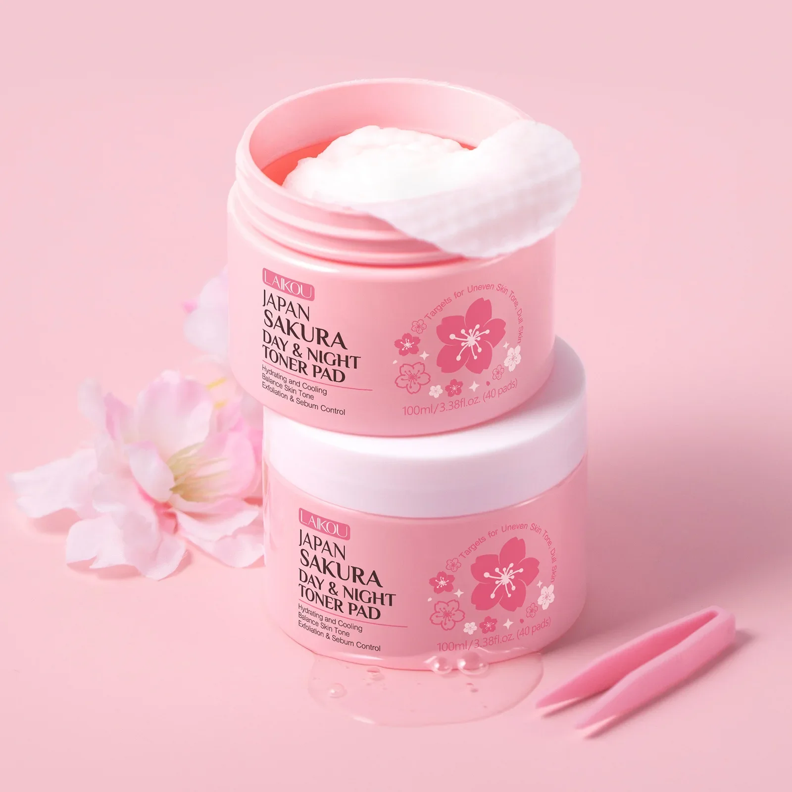40pcs/Box Toner Cherry Blossom Day Night Toner Cotton Pad for Makeup Removal Moisturizing Cleaning Pad Sakura Essence Skin Care
40pcs/Box Toner Cherry Blossom Day Night Toner Cotton Pad for Makeup Removal Moisturizing Cleaning Pad Sakura Essence Skin Care