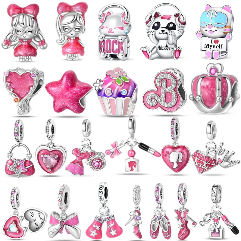 Hot selling 925 silver pink little girl handbag with pink beads suitable for Pandora original bracelet boutique jewelry ladies
Hot selling 925 silver pink little girl handbag with pink beads suitable for Pandora original bracelet boutique jewelry ladies