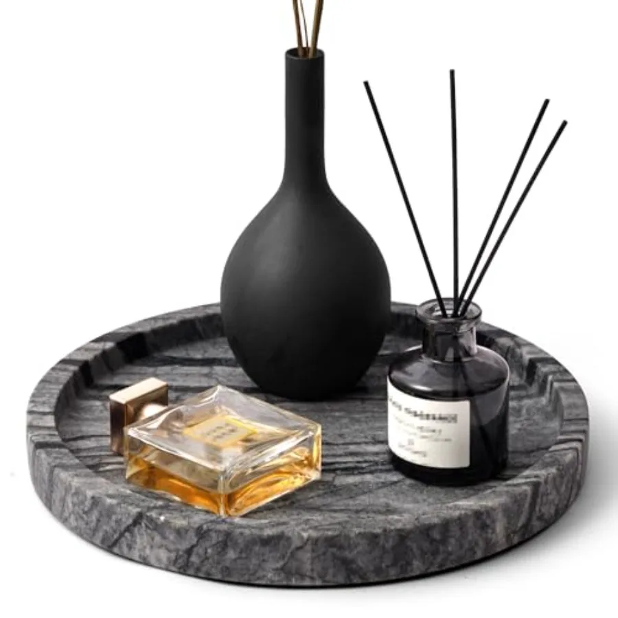 Natural Marble Vanity Tray for Bathroom Bedroom Kitchen Dresser Round Decorative Trays for Jewelry Perfume Cosmetic Candle Coun
Natural Marble Vanity Tray for Bathroom Bedroom Kitchen Dresser Round Decorative Trays for Jewelry Perfume Cosmetic Candle Coun