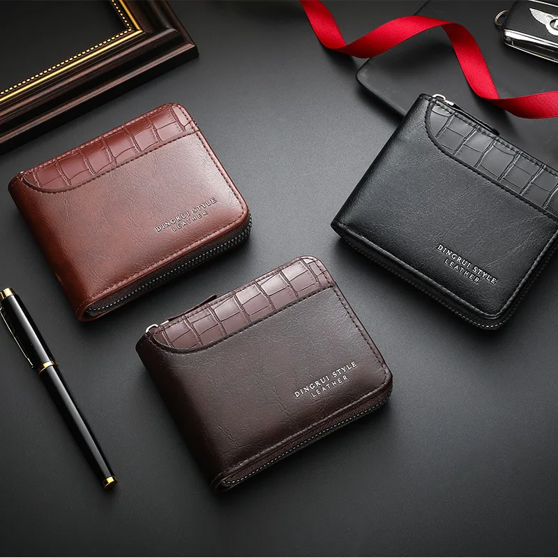 Leather Men's Wallet Luxury Mens Purse Male Zipper Card Holders with Coin Pocket Rfid Wallets Gifts for Men Money Bag
Leather Men's Wallet Luxury Mens Purse Male Zipper Card Holders with Coin Pocket Rfid Wallets Gifts for Men Money Bag