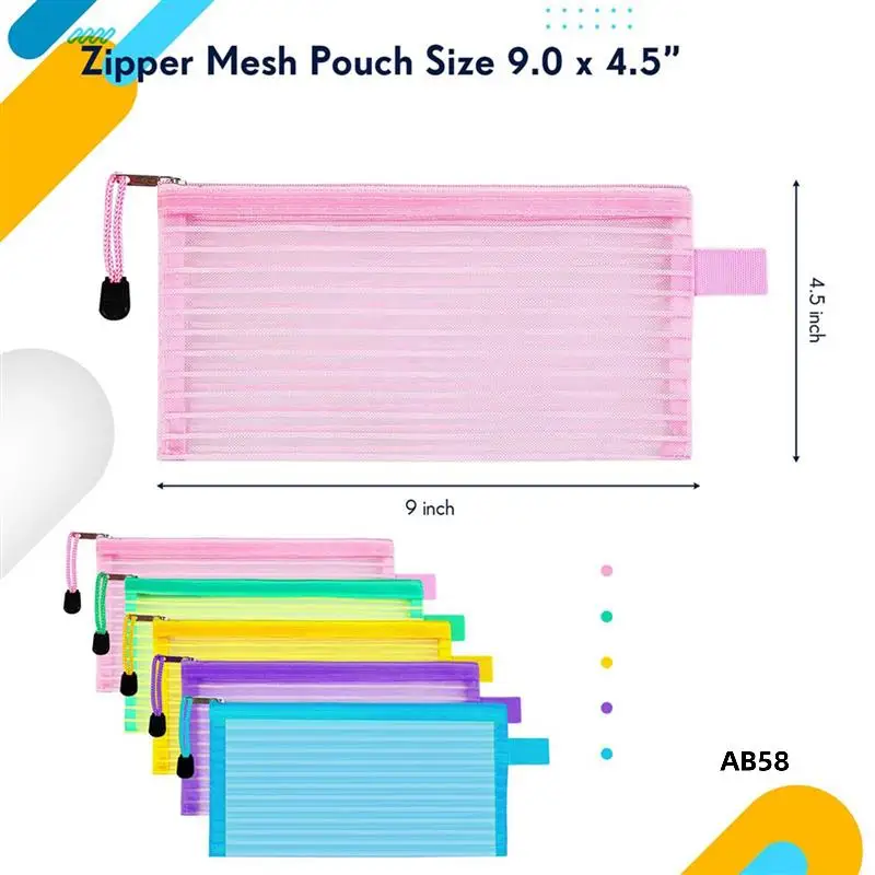 100Pack School Supplies Zipper Mesh Pouch Pencil Pen Case Pencil Storage Pouches Bulk Pencil Bag Multipurpose Bags
100Pack School Supplies Zipper Mesh Pouch Pencil Pen Case Pencil Storage Pouches Bulk Pencil Bag Multipurpose Bags