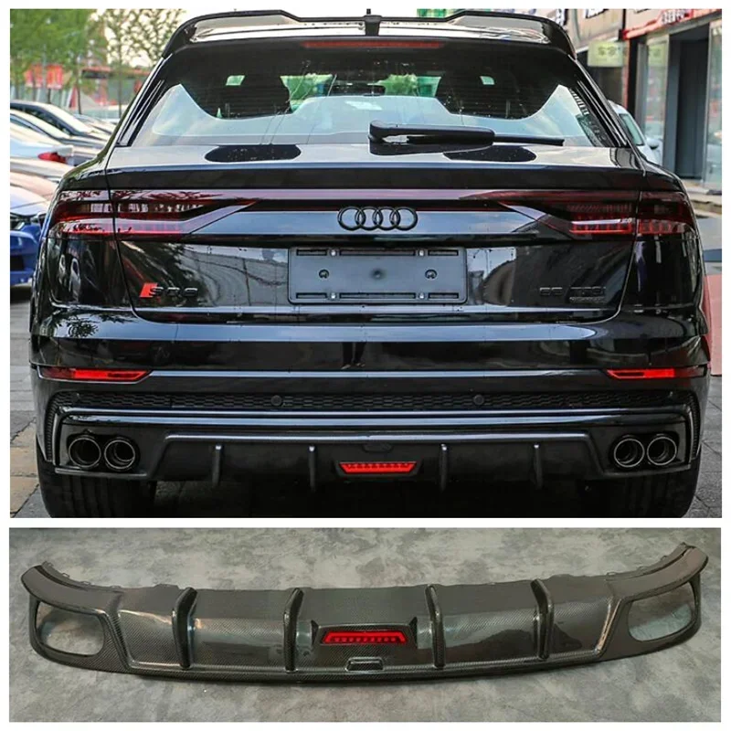 Задний диффузор из углеродного волокна для Audi Q8 SQ8 19-23, автомобильный бампер, губа, спойлер багажника, комплект выхлопных кузовов
Задний диффузор из углеродного волокна для Audi Q8 SQ8 19-23, автомобильный бампер, губа, спойлер багажника, комплект выхлопных кузовов