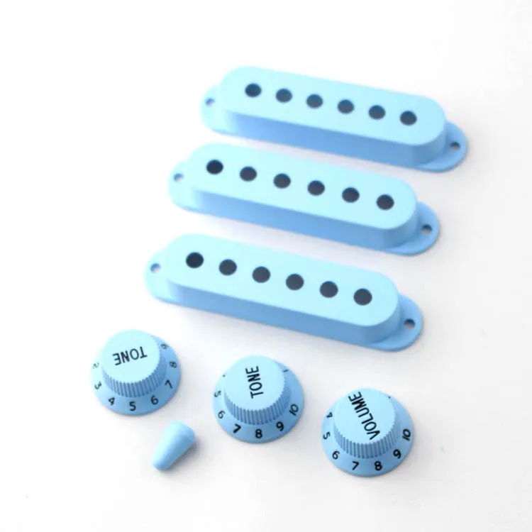 Pickup Covers Knobs Switch Tip Set For Electric Guitar Light Blue Plastic Replacement Parts Accessory Kit Guitar
Pickup Covers Knobs Switch Tip Set For Electric Guitar Light Blue Plastic Replacement Parts Accessory Kit Guitar