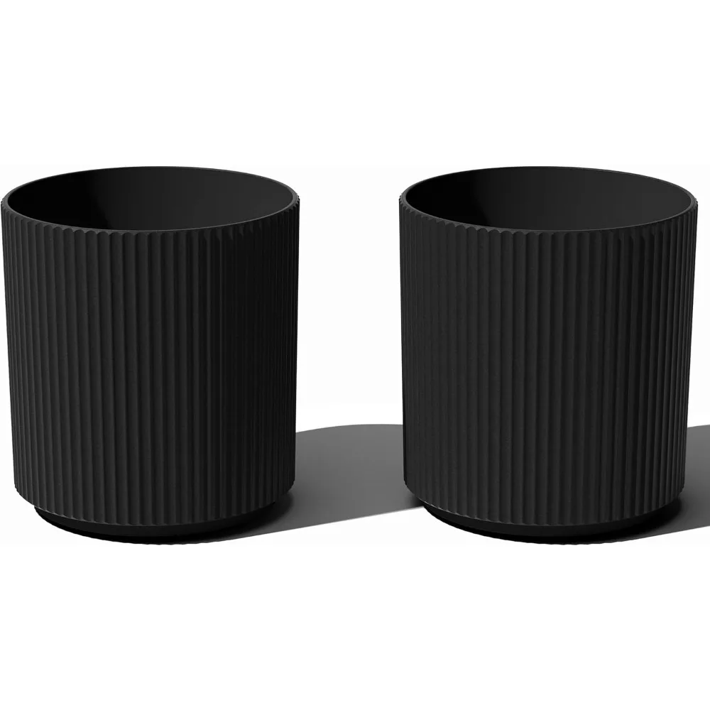 Round Demi Planter Pots for Indoor/Outdoor Garden Use, Made from Plastic-Concrete Mix with Drainage Holes, 20 inch - 2 Pack
Round Demi Planter Pots for Indoor/Outdoor Garden Use, Made from Plastic-Concrete Mix with Drainage Holes, 20 inch - 2 Pack