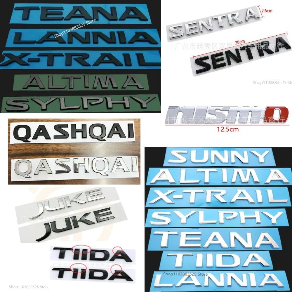 ABS Badge sticker for Nissan Altima Nismo Sentra Sylphy MAXIMA PATROL Y62 Almera Tiida Qashqai Juke Versa Lannia teana NAVARA
ABS Badge sticker for Nissan Altima Nismo Sentra Sylphy MAXIMA PATROL Y62 Almera Tiida Qashqai Juke Versa Lannia teana NAVARA