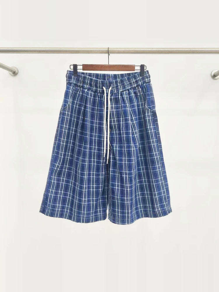 Летние новые американские трендовые шорты из плотного чистого хлопка с цветными вставками в клетку, свободного прямого кроя, из шести частей, мужские, модные
Летние новые американские трендовые шорты из плотного чистого хлопка с цветными вставками в клетку, свободного прямого кроя, из шести частей, мужские, модные