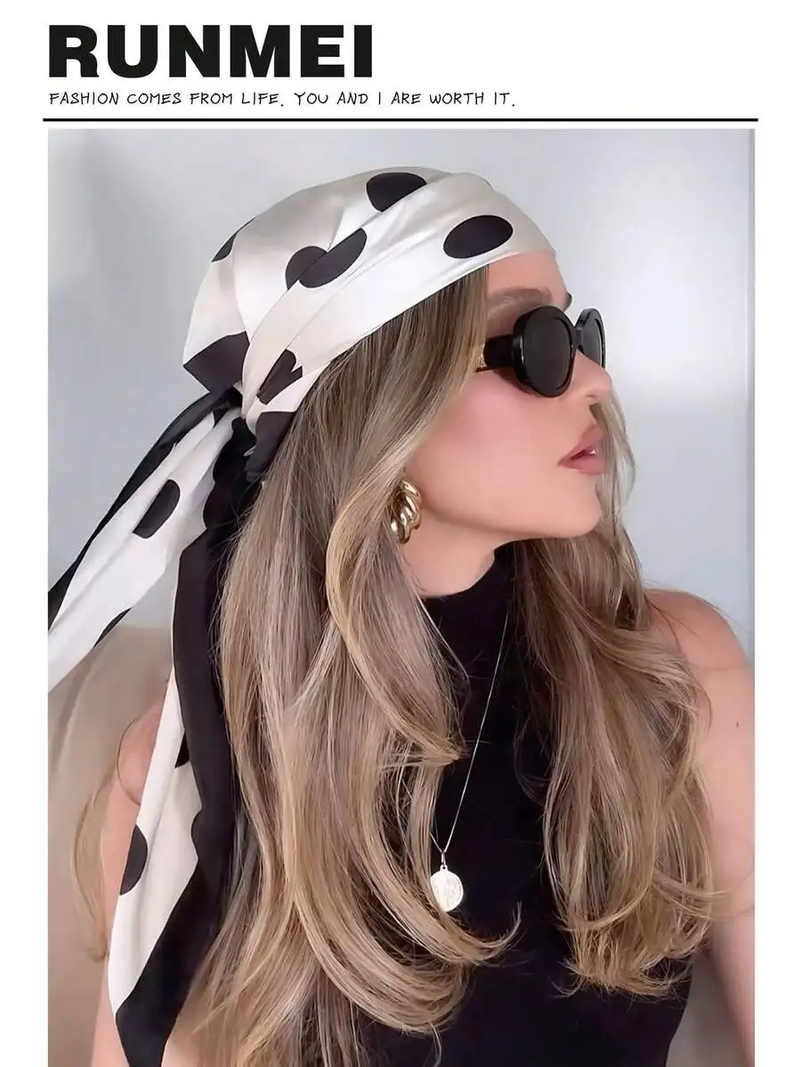 1pc Minimalist Printed Satin Square Scarf, Spring New Fashion Women's Hair Accessory Scarf, Belt, Bag Decor, Ribbon, Headscarf,
1pc Minimalist Printed Satin Square Scarf, Spring New Fashion Women's Hair Accessory Scarf, Belt, Bag Decor, Ribbon, Headscarf,
