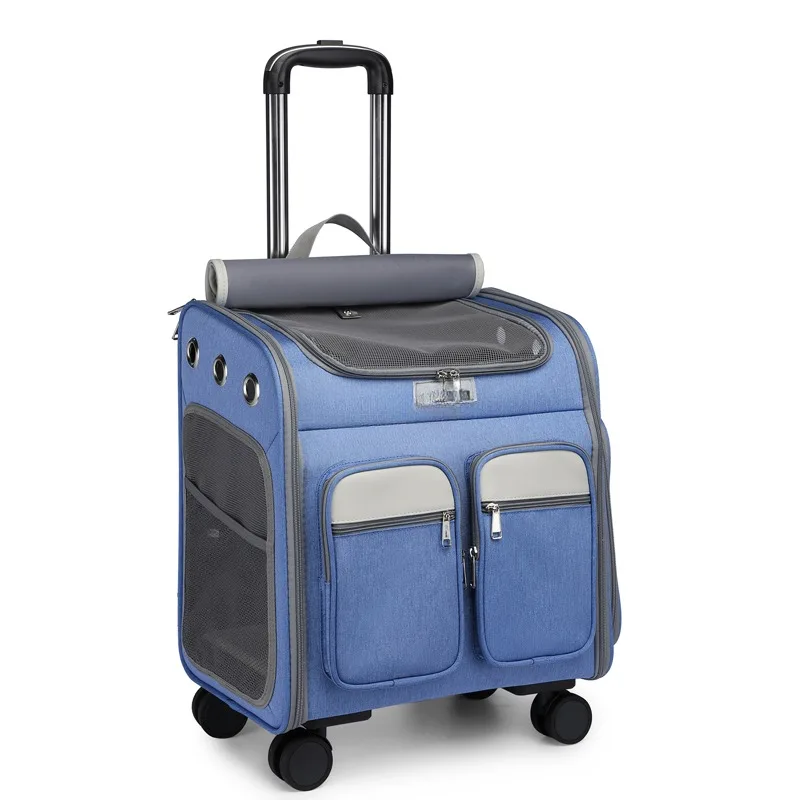 2024 Portable Large Capacity Two Shoulder Cat Backpack Universal Wheel Luggage Dog Trolley Case
2024 Portable Large Capacity Two Shoulder Cat Backpack Universal Wheel Luggage Dog Trolley Case