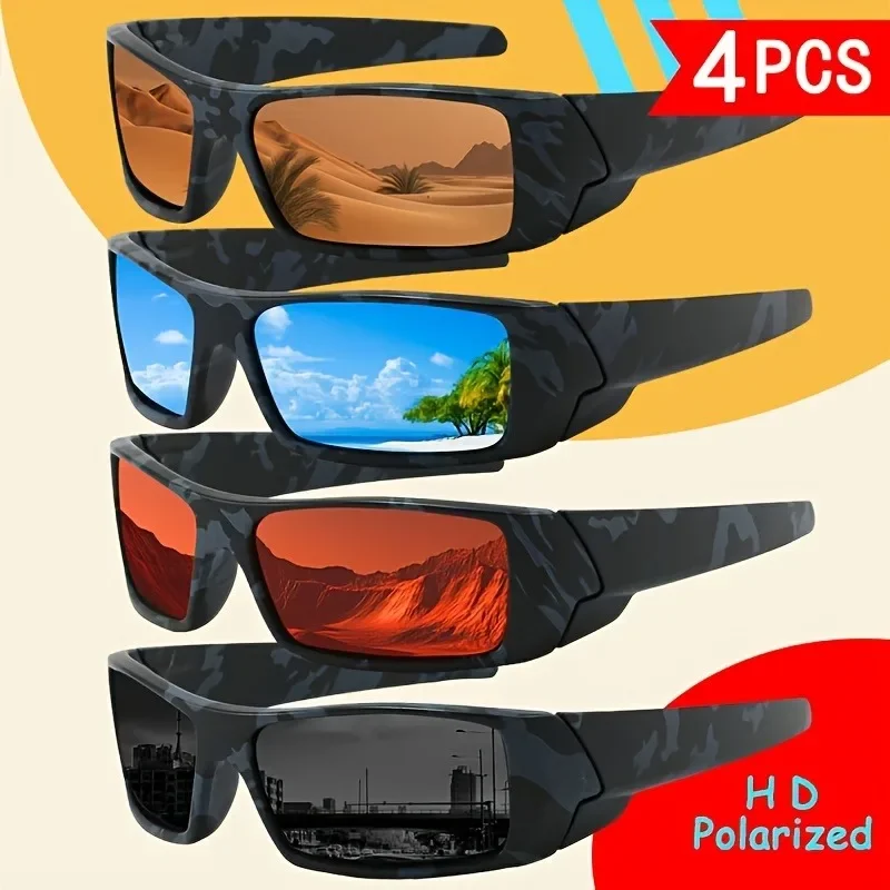 4 pairs of new men's polarized outdoor sports sunglasses, for cycling and mountaineeringEEE
4 pairs of new men's polarized outdoor sports sunglasses, for cycling and mountaineeringEEE