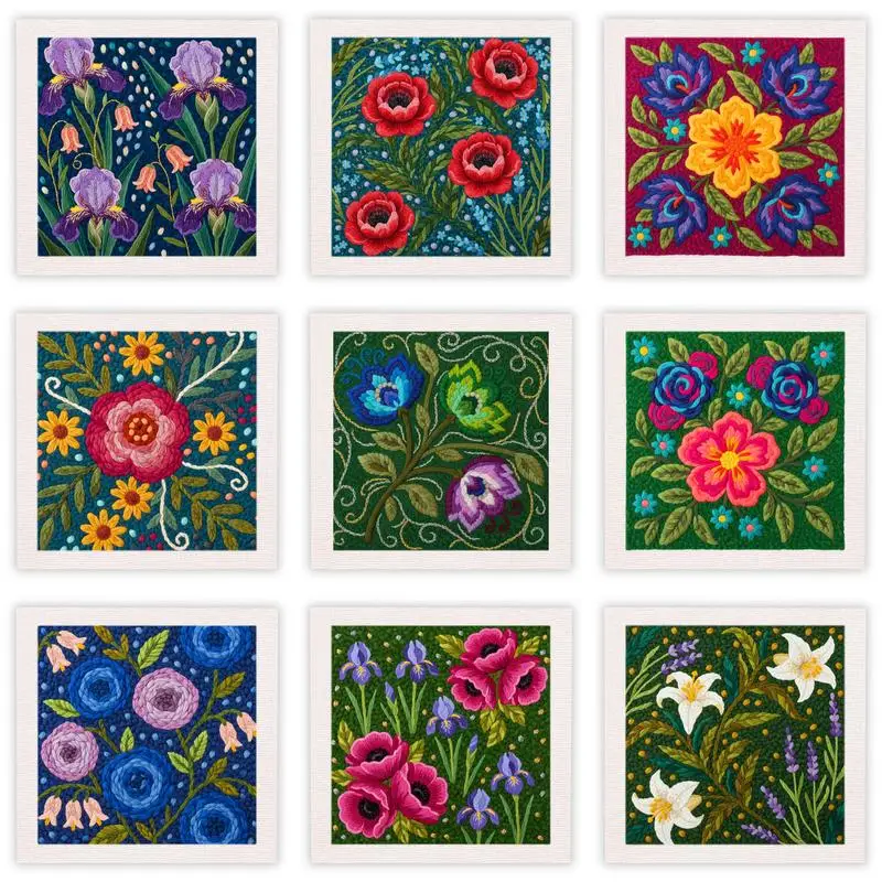 Flower Punch Needle Kit for Adults Beginners Embroidery Frame Craft Kits with Needle Hoop and Easy Art Making Home Decor 25x25cm
Flower Punch Needle Kit for Adults Beginners Embroidery Frame Craft Kits with Needle Hoop and Easy Art Making Home Decor 25x25cm