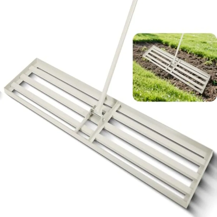 48x12 Lawn Leveling Rake Heavy-Duty Galvanized Steel Lawn Leveler with Adjustable 78 Extra Long Handle for Yard Backyard Garden
48x12 Lawn Leveling Rake Heavy-Duty Galvanized Steel Lawn Leveler with Adjustable 78 Extra Long Handle for Yard Backyard Garden