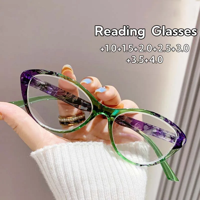 Fashion Personality Presbyopia Glasses Women Luxury Cat Eye Frame Anti-Blue Light HD Far Sight Eyeglasses Diopter +1.0 To +4.0
Fashion Personality Presbyopia Glasses Women Luxury Cat Eye Frame Anti-Blue Light HD Far Sight Eyeglasses Diopter +1.0 To +4.0