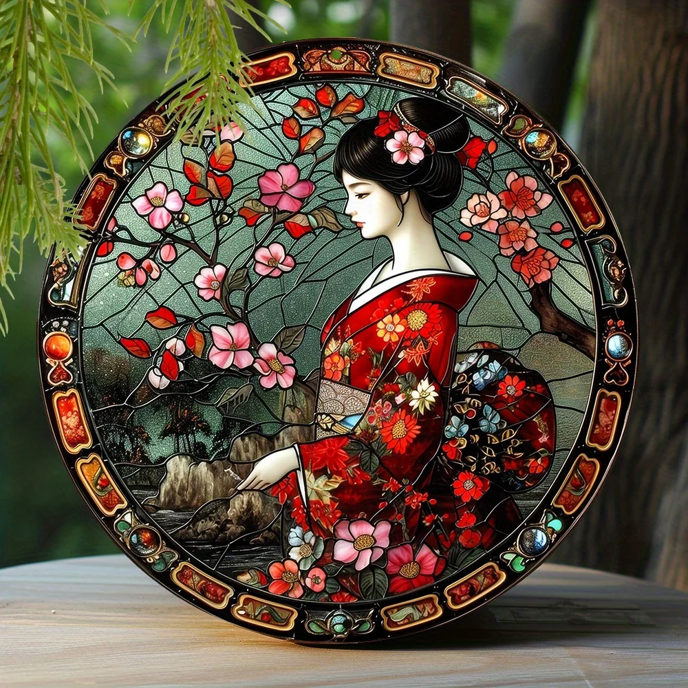 Faux Stained Glass Aluminum Sign - Unique Japanese Kimono Theme, Perfect for Garden Decor & Father’s Day Gifts garage home decor
Faux Stained Glass Aluminum Sign - Unique Japanese Kimono Theme, Perfect for Garden Decor & Father’s Day Gifts garage home decor