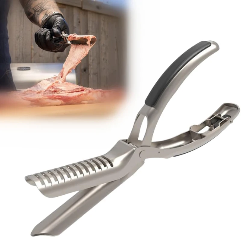 Stainless Steel Rib Membrane Remover Tool, Ergonomic BBQ Grilling Skin Removal Kit, Perfect Ribs Prep Gadget, Silver Durable
Stainless Steel Rib Membrane Remover Tool, Ergonomic BBQ Grilling Skin Removal Kit, Perfect Ribs Prep Gadget, Silver Durable