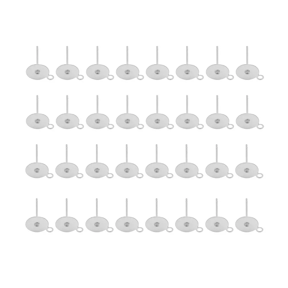 100 Pcs Flat-head Ear Needle Rings Earrings Posts Blank Base with Accessories Material Perforation Pin Jewelry
100 Pcs Flat-head Ear Needle Rings Earrings Posts Blank Base with Accessories Material Perforation Pin Jewelry