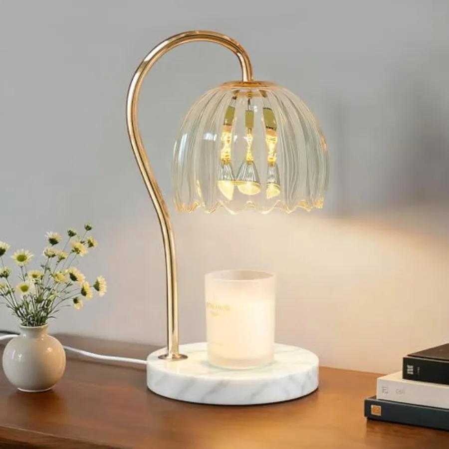 Candle Warmer Lamp with Timer, Electric Candle Warmer with 2 Bulbs for Scented Candles, Dimmable Wax Melt Warmer with Marble Ba
Candle Warmer Lamp with Timer, Electric Candle Warmer with 2 Bulbs for Scented Candles, Dimmable Wax Melt Warmer with Marble Ba