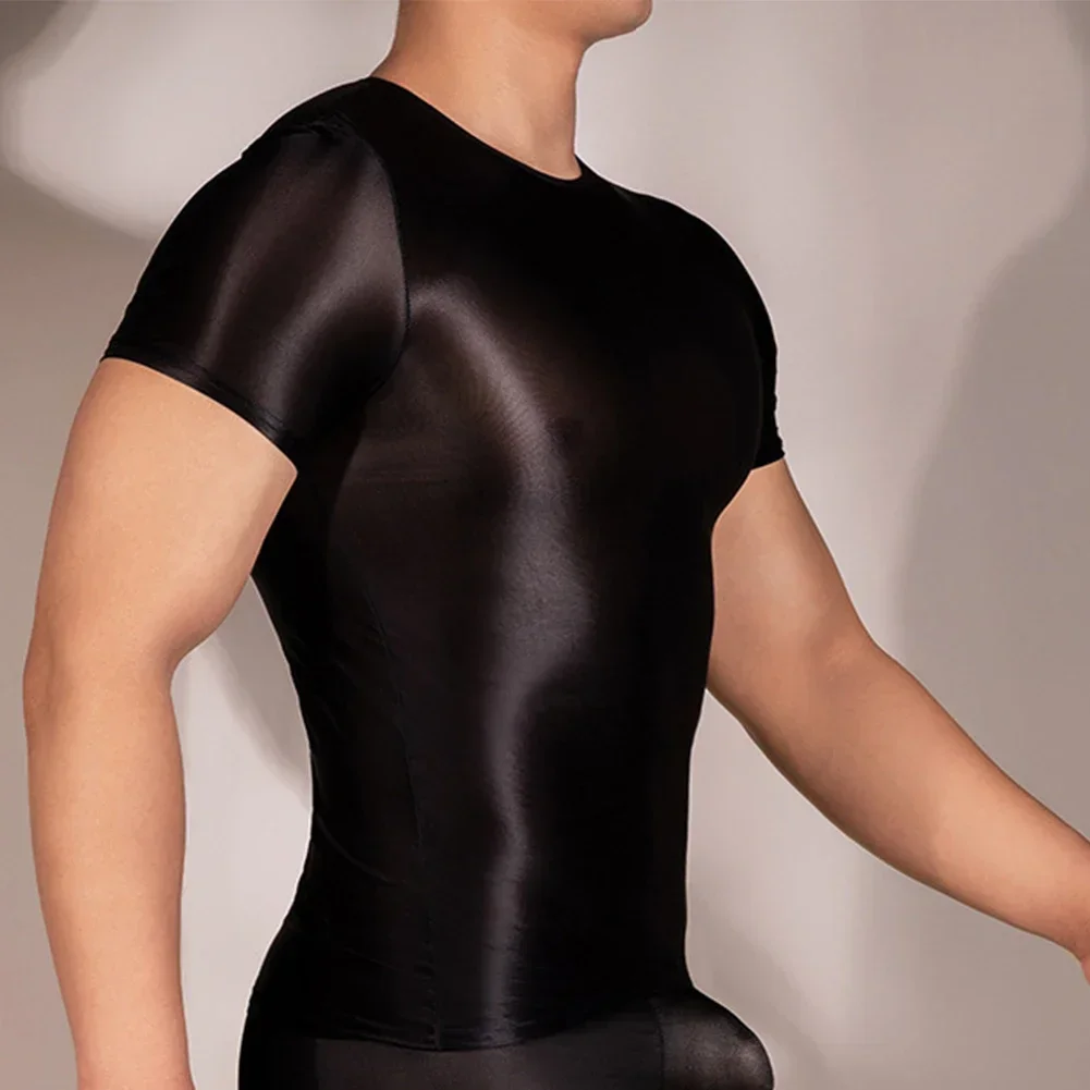 Tops Mens T-Shirt Comfortable Male Nylon See Through Sexy Sheer Shiny Short Sleeve Solid Solid Color T Shirt Comfy
Tops Mens T-Shirt Comfortable Male Nylon See Through Sexy Sheer Shiny Short Sleeve Solid Solid Color T Shirt Comfy