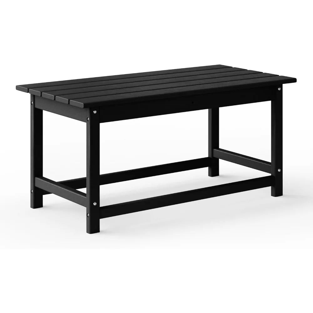 Outdoor Coffee Table, 35" x 17.5" All Weather Poly Lumber Patio Adirondack Coffee Table for Garden Lawn Porch Balcony, Black
Outdoor Coffee Table, 35" x 17.5" All Weather Poly Lumber Patio Adirondack Coffee Table for Garden Lawn Porch Balcony, Black