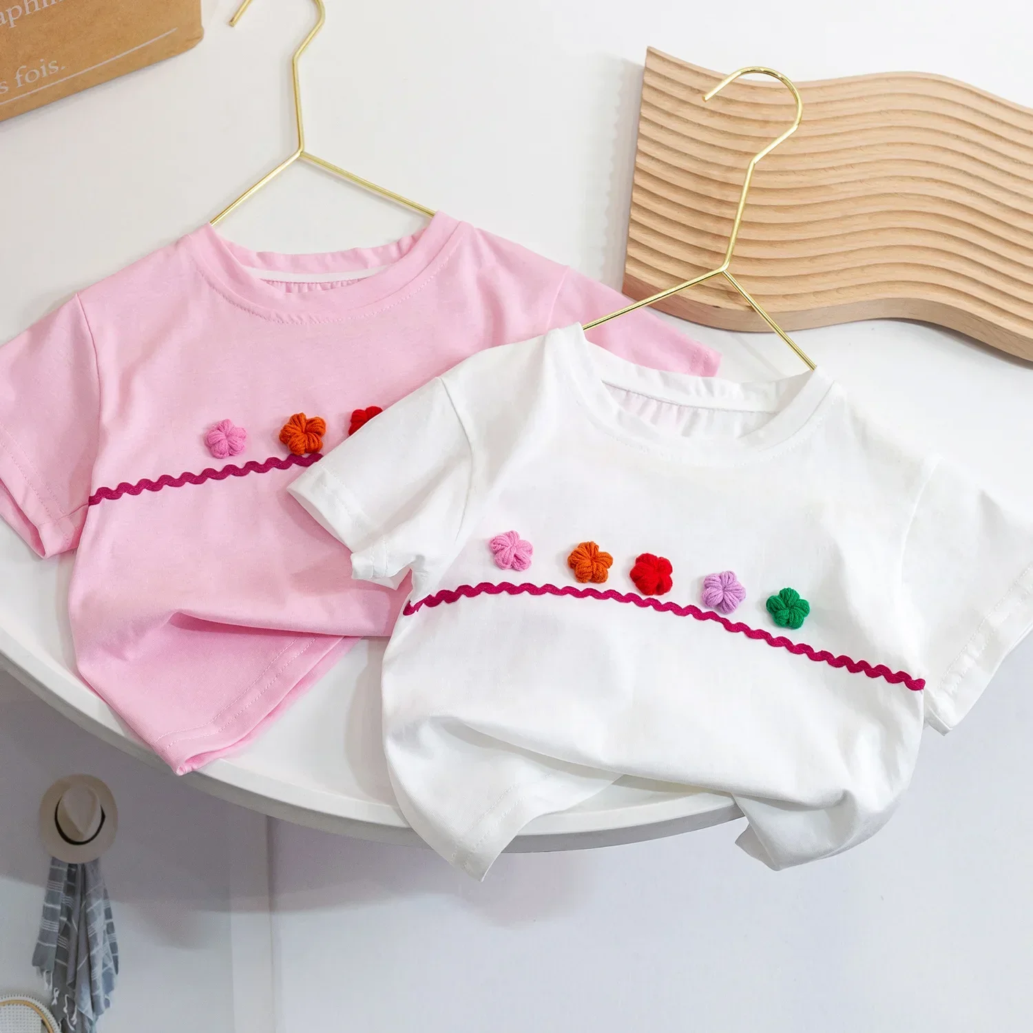 2025 Summer New Girls' Short Sleeve T-shirt O-neck Casual Cotton Tees Kids Baby Fashion Cute 3D Flower Half Sleeve Top
2025 Summer New Girls' Short Sleeve T-shirt O-neck Casual Cotton Tees Kids Baby Fashion Cute 3D Flower Half Sleeve Top
